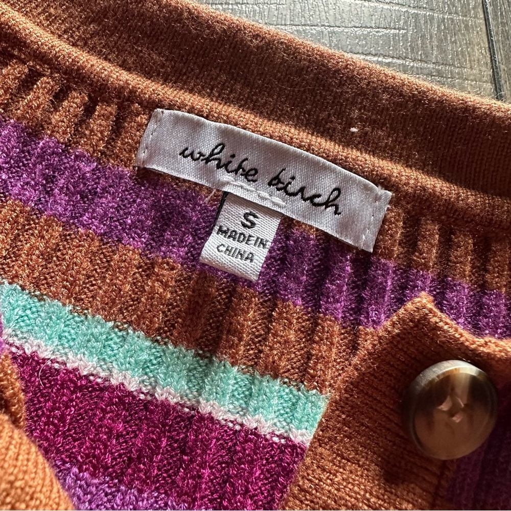 White Birch Striped Collared Pullover Sweater - image 4